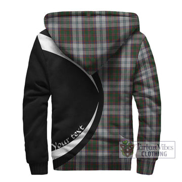 Stewart of Appin Dress Tartan Sherpa Hoodie with Family Crest Circle Style