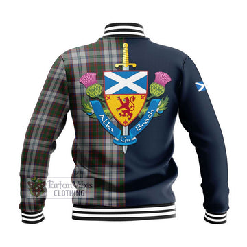 Stewart of Appin Dress Tartan Baseball Jacket Alba with Scottish Lion Royal Arm Half Style