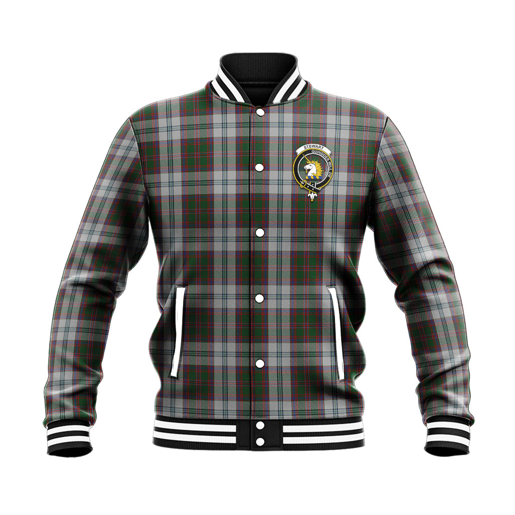 Stewart of Appin Dress Tartan Baseball Jacket with Family Crest - Tartan Vibes Clothing