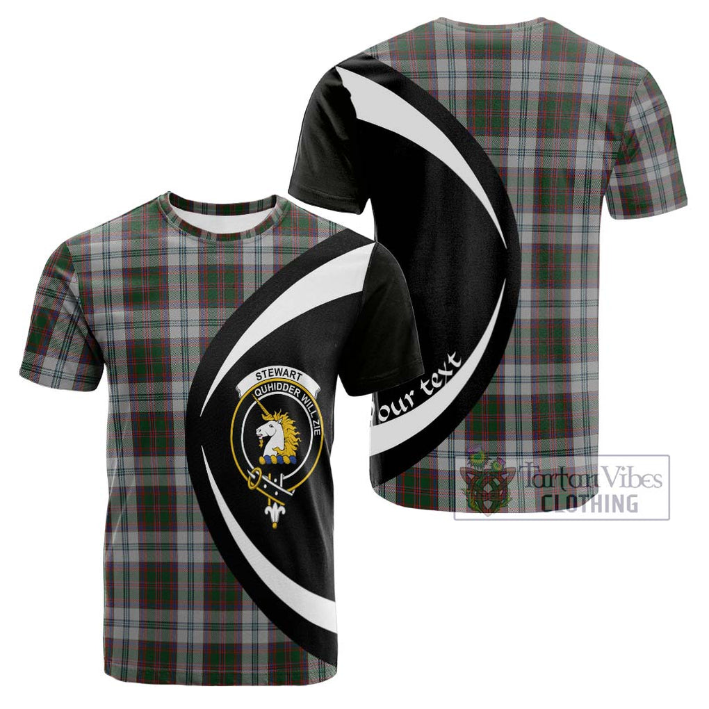 Tartan Vibes Clothing Stewart of Appin Dress Tartan Cotton T-shirt with Family Crest Circle Style