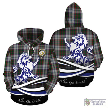 Stewart of Appin Dress Tartan Hoodie with Alba Gu Brath Regal Lion Emblem