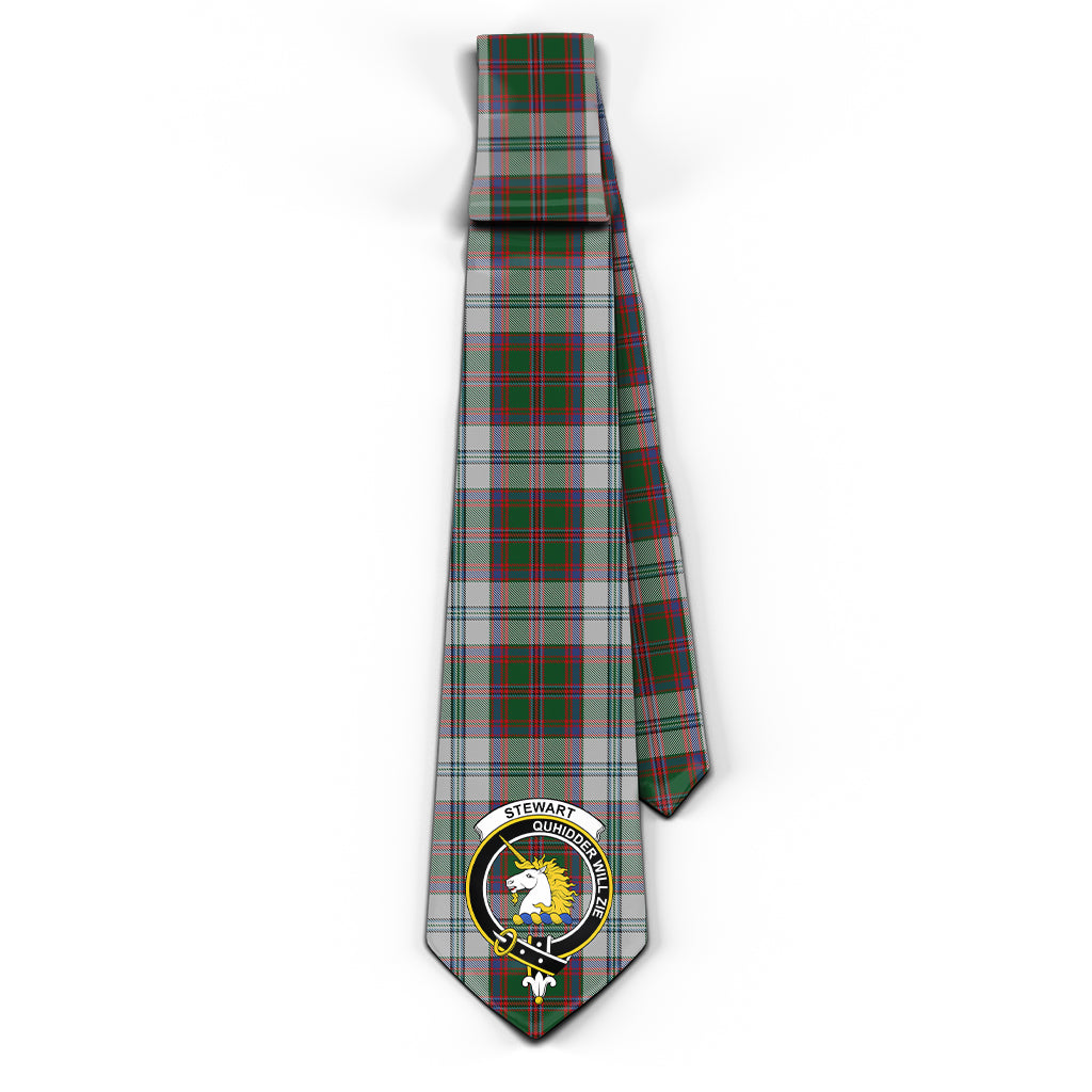 Stewart of Appin Dress Tartan Classic Necktie with Family Crest - Tartan Vibes Clothing