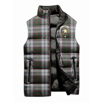 Stewart of Appin Dress Tartan Sleeveless Puffer Jacket with Family Crest