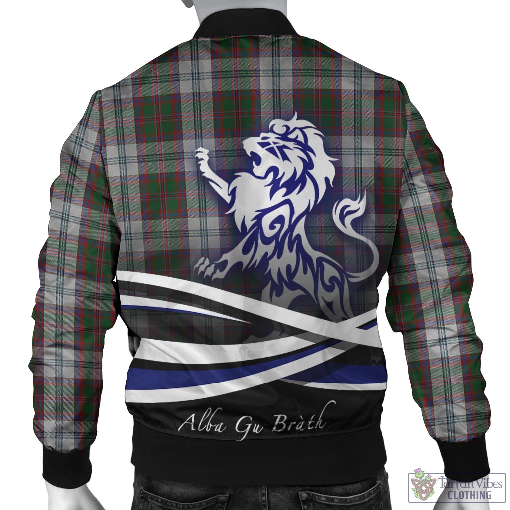 Tartan Vibes Clothing Stewart of Appin Dress Tartan Bomber Jacket with Alba Gu Brath Regal Lion Emblem