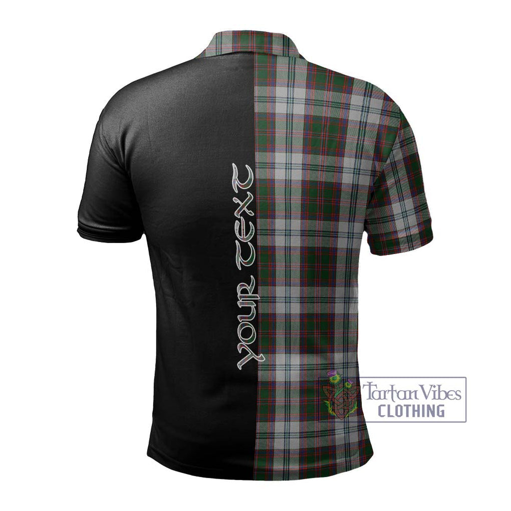 Stewart of Appin Dress Tartan Polo Shirt with Family Crest and Half Of Me Style - Tartanvibesclothing Shop