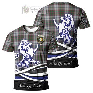 Stewart of Appin Dress Tartan Cotton T-shirt with Alba Gu Brath Regal Lion Emblem