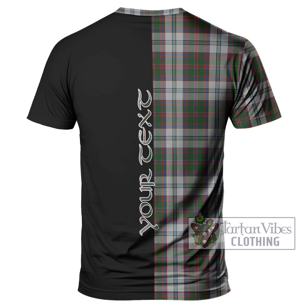 Stewart of Appin Dress Tartan T-Shirt with Family Crest and Half Of Me Style - Tartanvibesclothing Shop