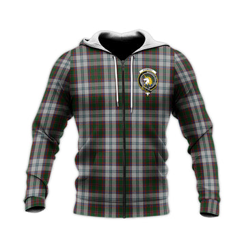 Stewart of Appin Dress Tartan Knitted Hoodie with Family Crest