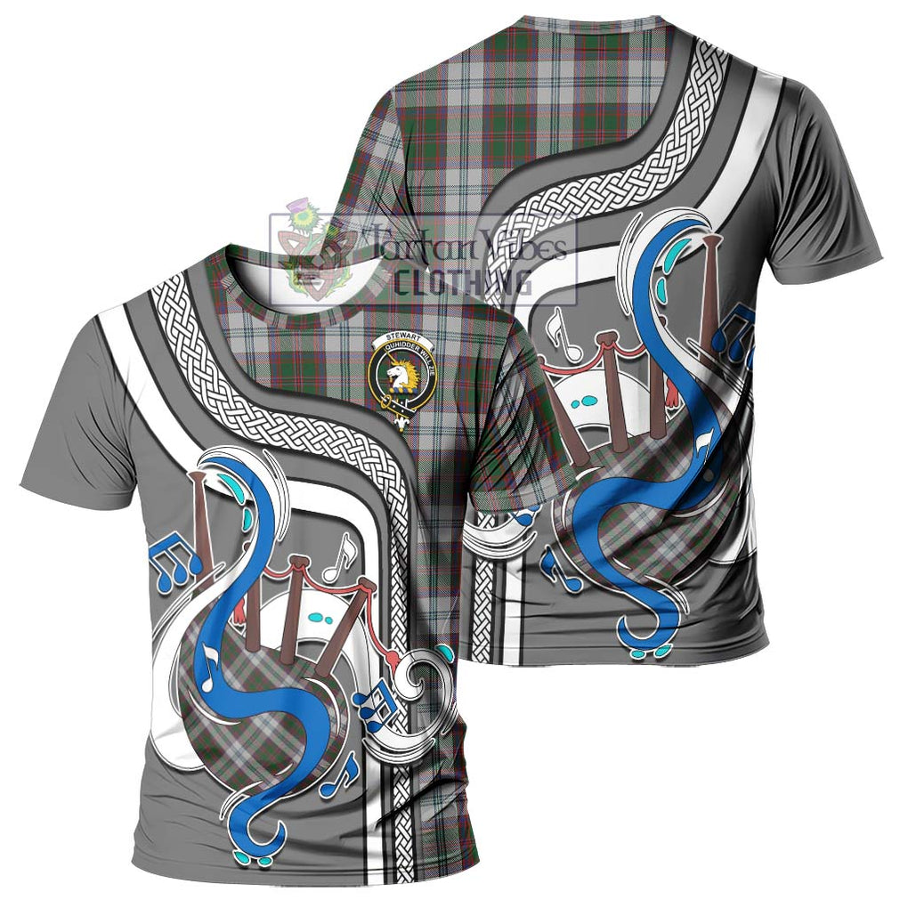 Stewart of Appin Dress Tartan T-Shirt with Epic Bagpipe Style - Tartanvibesclothing Shop