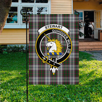 Stewart of Appin Dress Tartan Flag with Family Crest