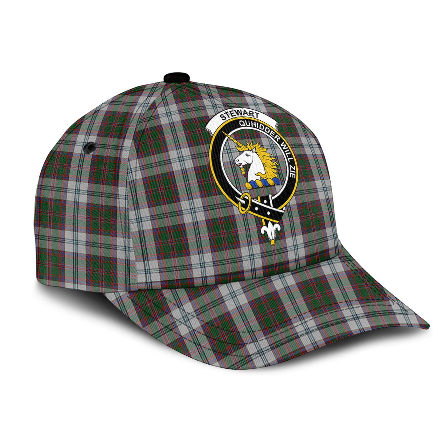 Stewart of Appin Dress Tartan Classic Cap with Family Crest - Tartan Vibes Clothing