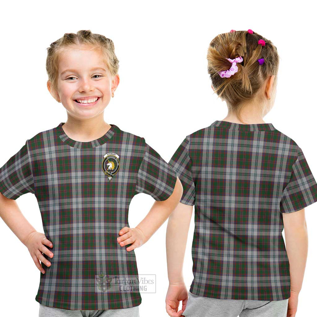 Stewart of Appin Dress Tartan Kid T-Shirt with Family Crest - Tartanvibesclothing Shop