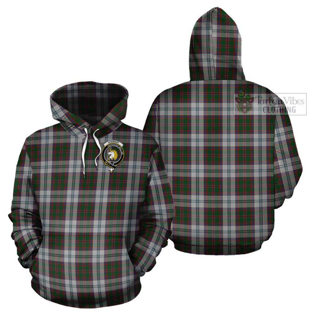 Stewart of Appin Dress Tartan Cotton Hoodie with Family Crest Pullover Hoodie - Tartan Vibes Clothing