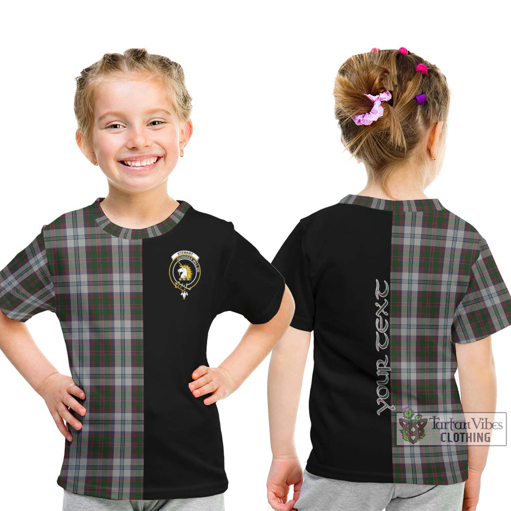 Stewart of Appin Dress Tartan Kid T-Shirt with Family Crest and Half Of Me Style - Tartanvibesclothing Shop