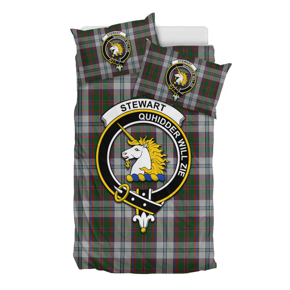 Stewart of Appin Dress Tartan Bedding Set with Family Crest - Tartan Vibes Clothing