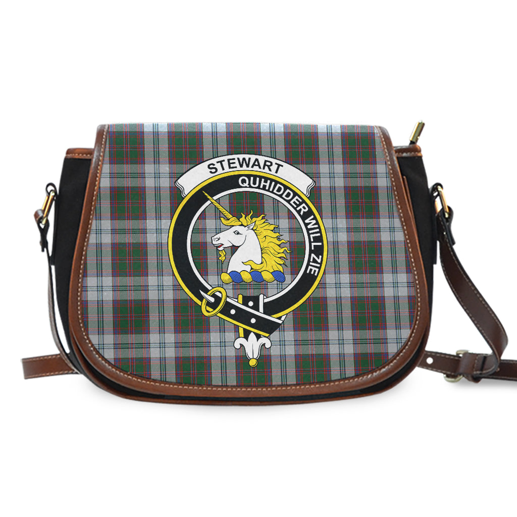 Stewart of Appin Dress Tartan Saddle Bag with Family Crest - Tartan Vibes Clothing