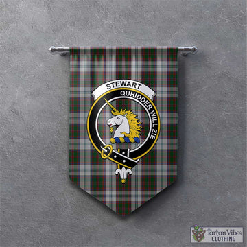 Stewart of Appin Dress Tartan Gonfalon, Tartan Banner with Family Crest