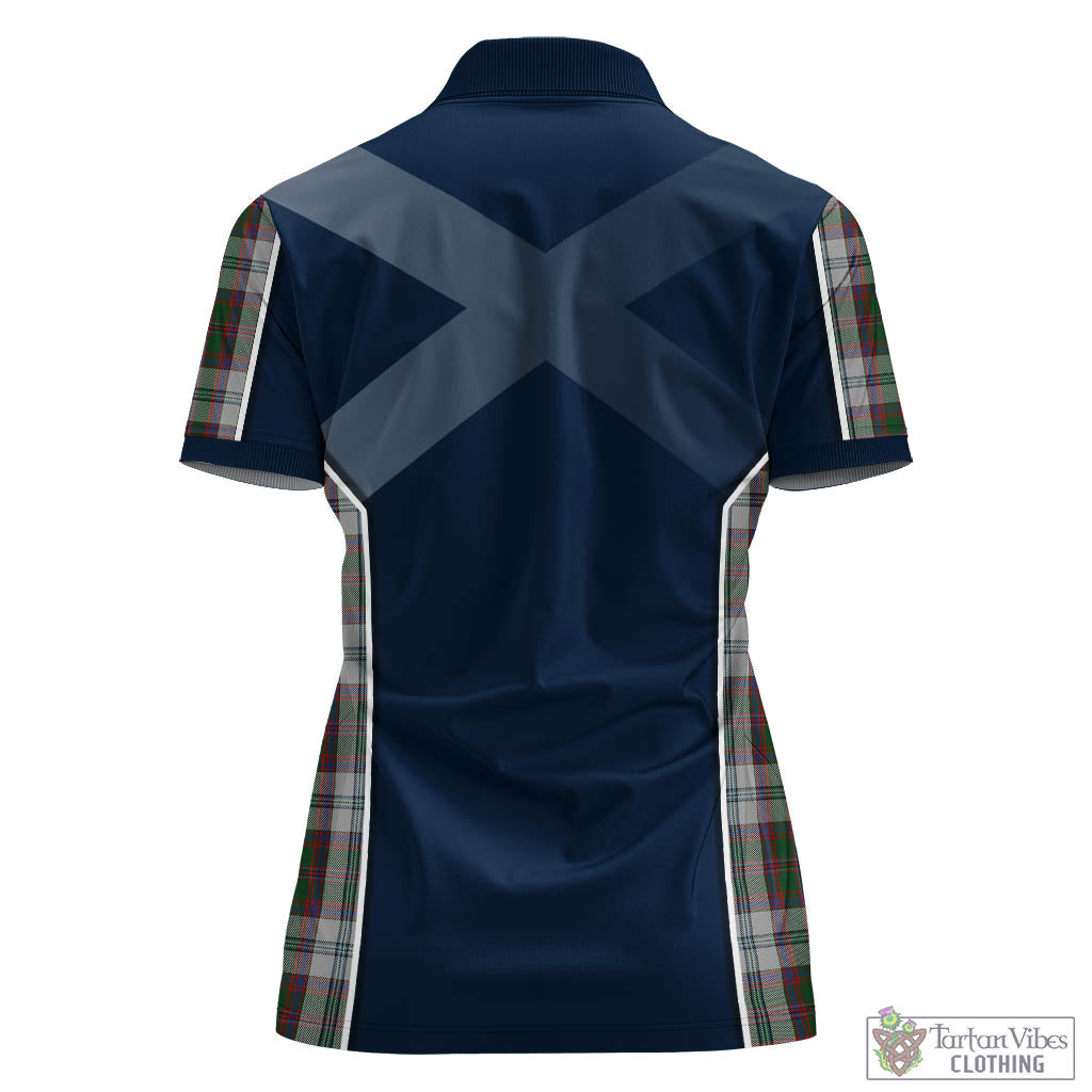 Stewart of Appin Dress Tartan Women's Polo Shirt with Family Crest and Lion Rampant Vibes Sport Style - Tartan Vibes Clothing