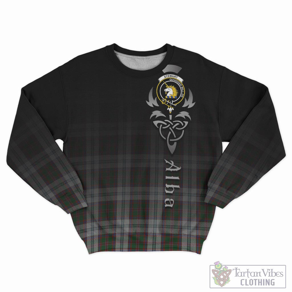 Tartan Vibes Clothing Stewart of Appin Dress Tartan Sweatshirt Featuring Alba Gu Brath Family Crest Celtic Inspired