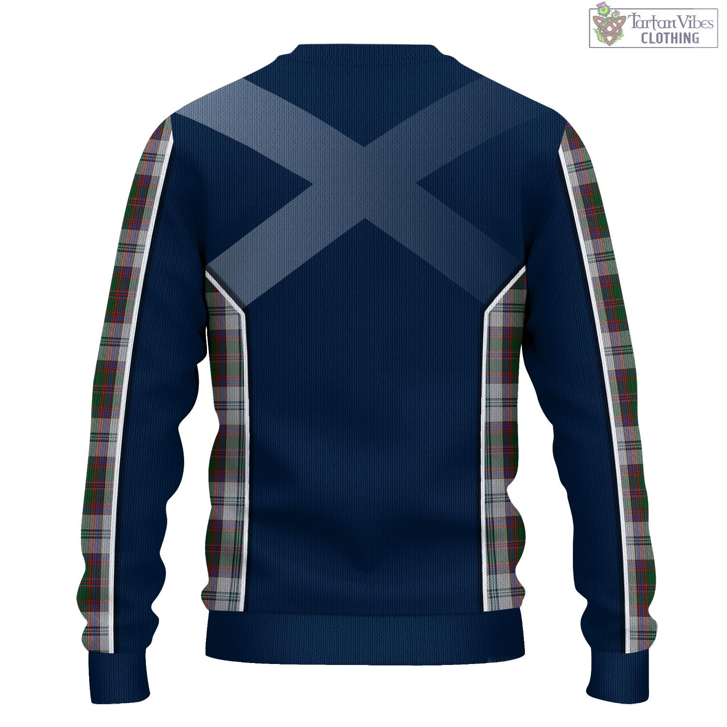 Tartan Vibes Clothing Stewart of Appin Dress Tartan Knitted Sweatshirt with Family Crest and Scottish Thistle Vibes Sport Style