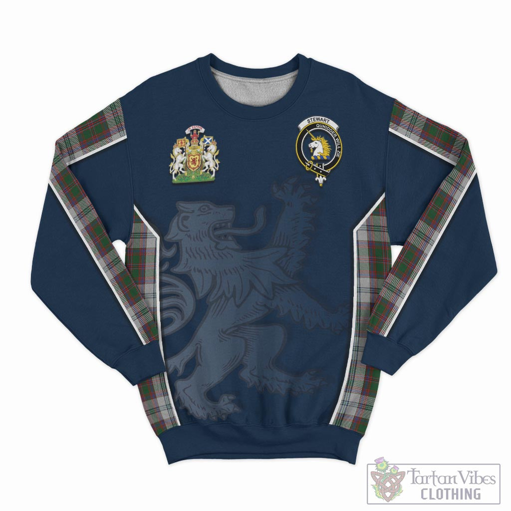 Tartan Vibes Clothing Stewart of Appin Dress Tartan Sweater with Family Crest and Lion Rampant Vibes Sport Style