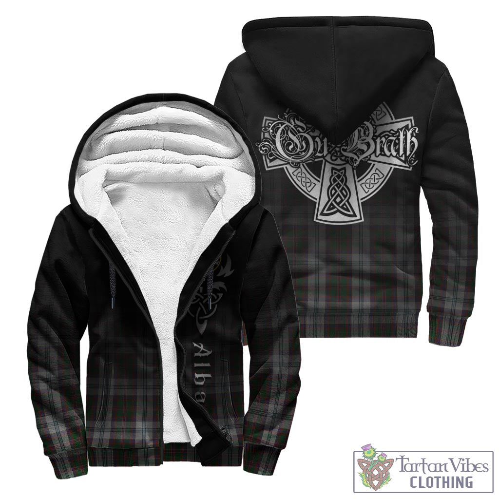 Tartan Vibes Clothing Stewart of Appin Dress Tartan Sherpa Hoodie Featuring Alba Gu Brath Family Crest Celtic Inspired