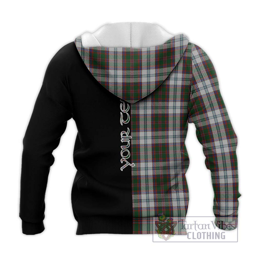 Stewart of Appin Dress Tartan Knitted Hoodie with Family Crest and Half Of Me Style - Tartanvibesclothing Shop