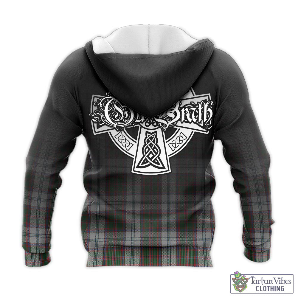 Tartan Vibes Clothing Stewart of Appin Dress Tartan Knitted Hoodie Featuring Alba Gu Brath Family Crest Celtic Inspired