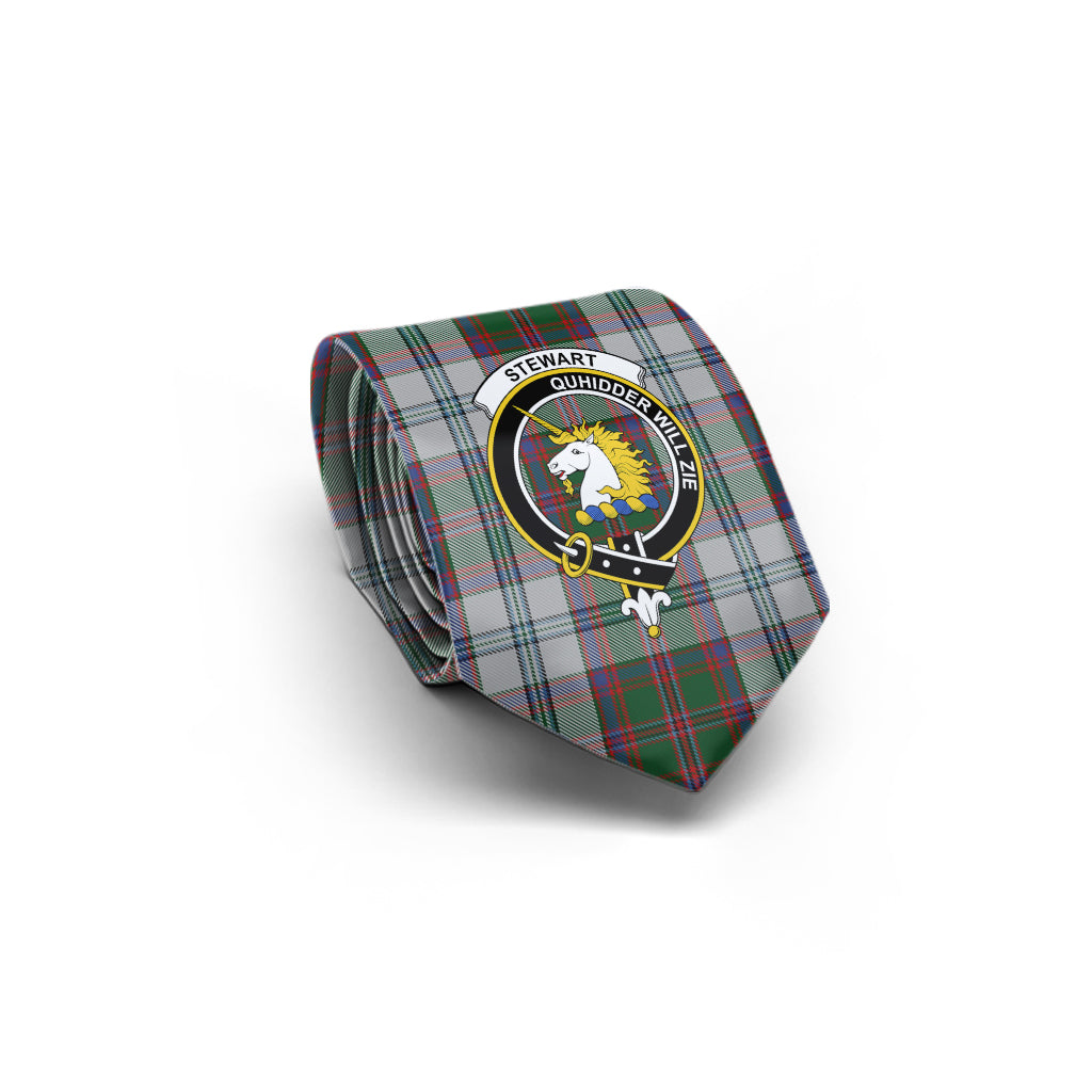 Stewart of Appin Dress Tartan Classic Necktie with Family Crest - Tartan Vibes Clothing