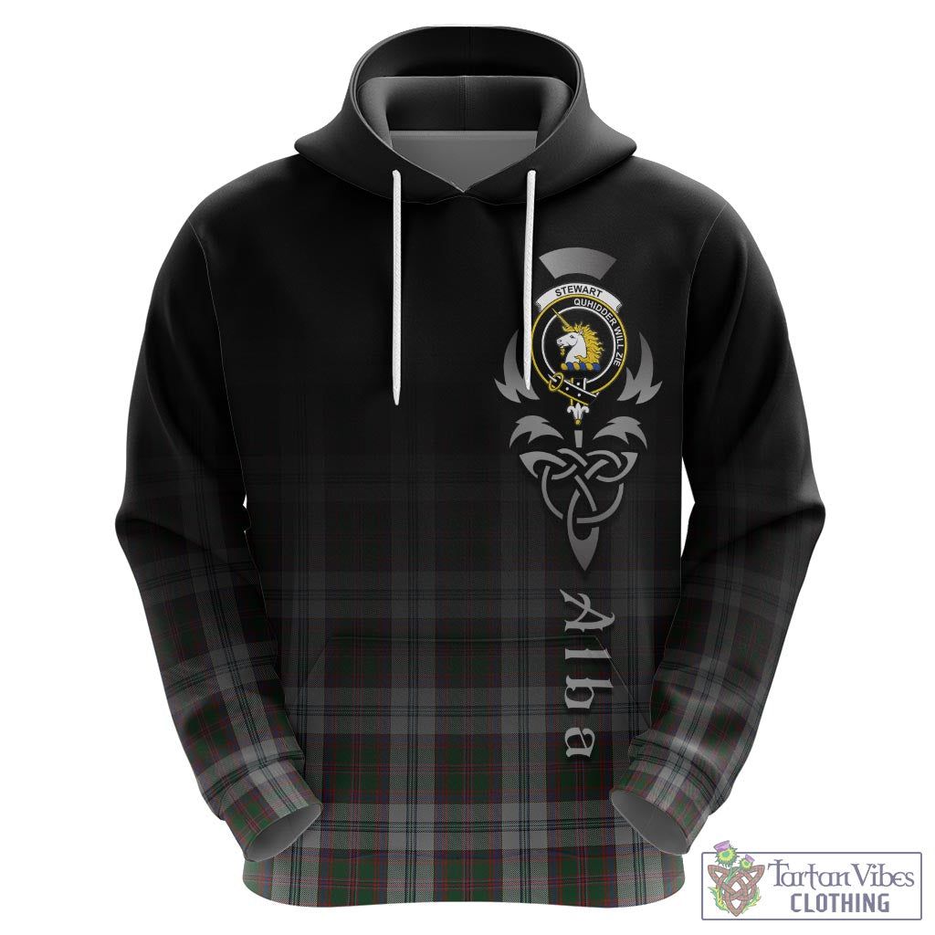 Tartan Vibes Clothing Stewart of Appin Dress Tartan Hoodie Featuring Alba Gu Brath Family Crest Celtic Inspired