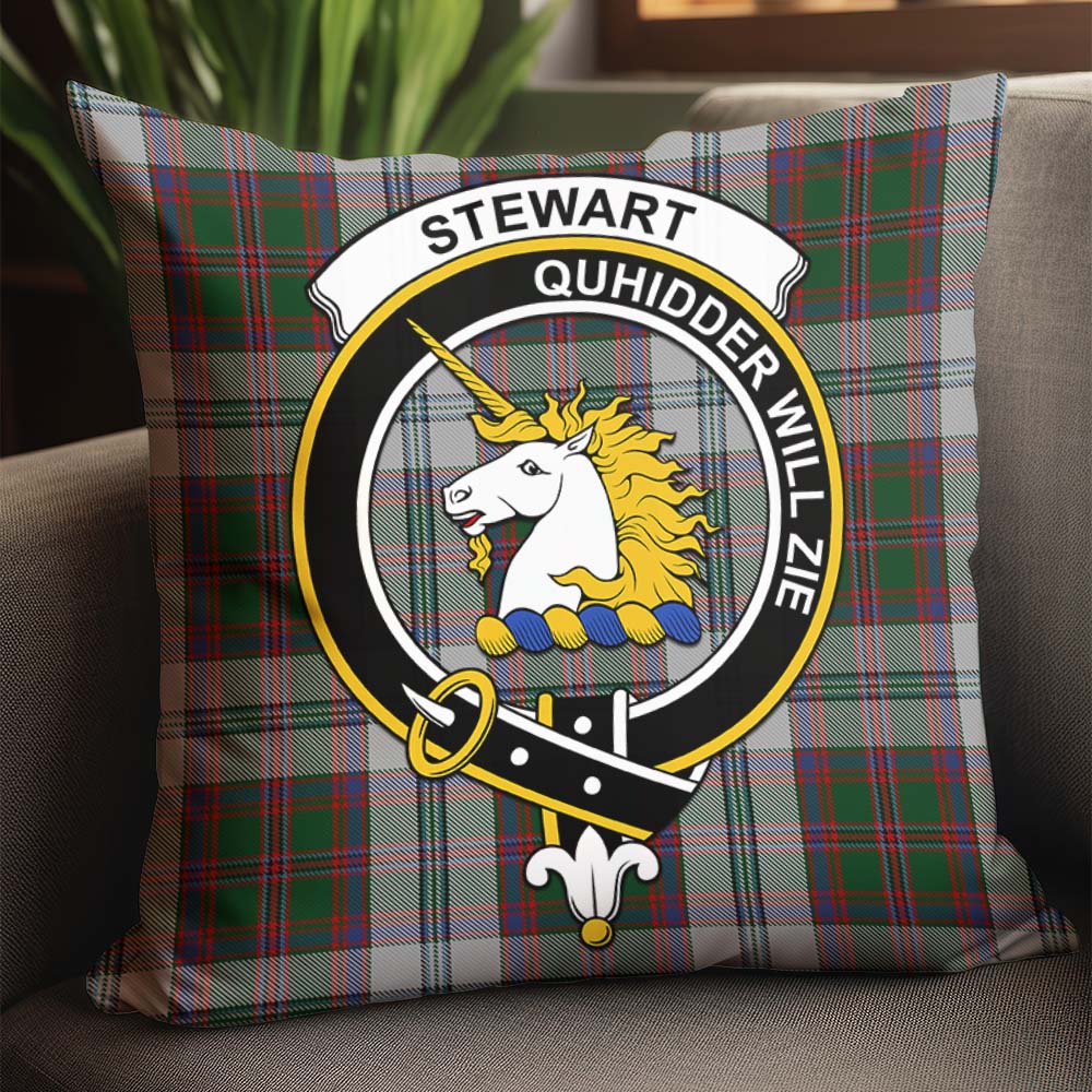 Stewart of Appin Dress Tartan Pillow Cover with Family Crest - Tartanvibesclothing