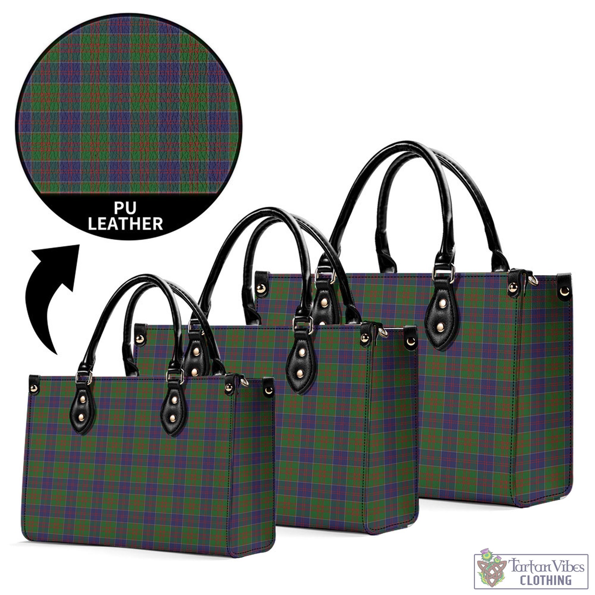 Tartan Vibes Clothing Stewart of Appin Hunting Tartan Luxury Leather Handbags