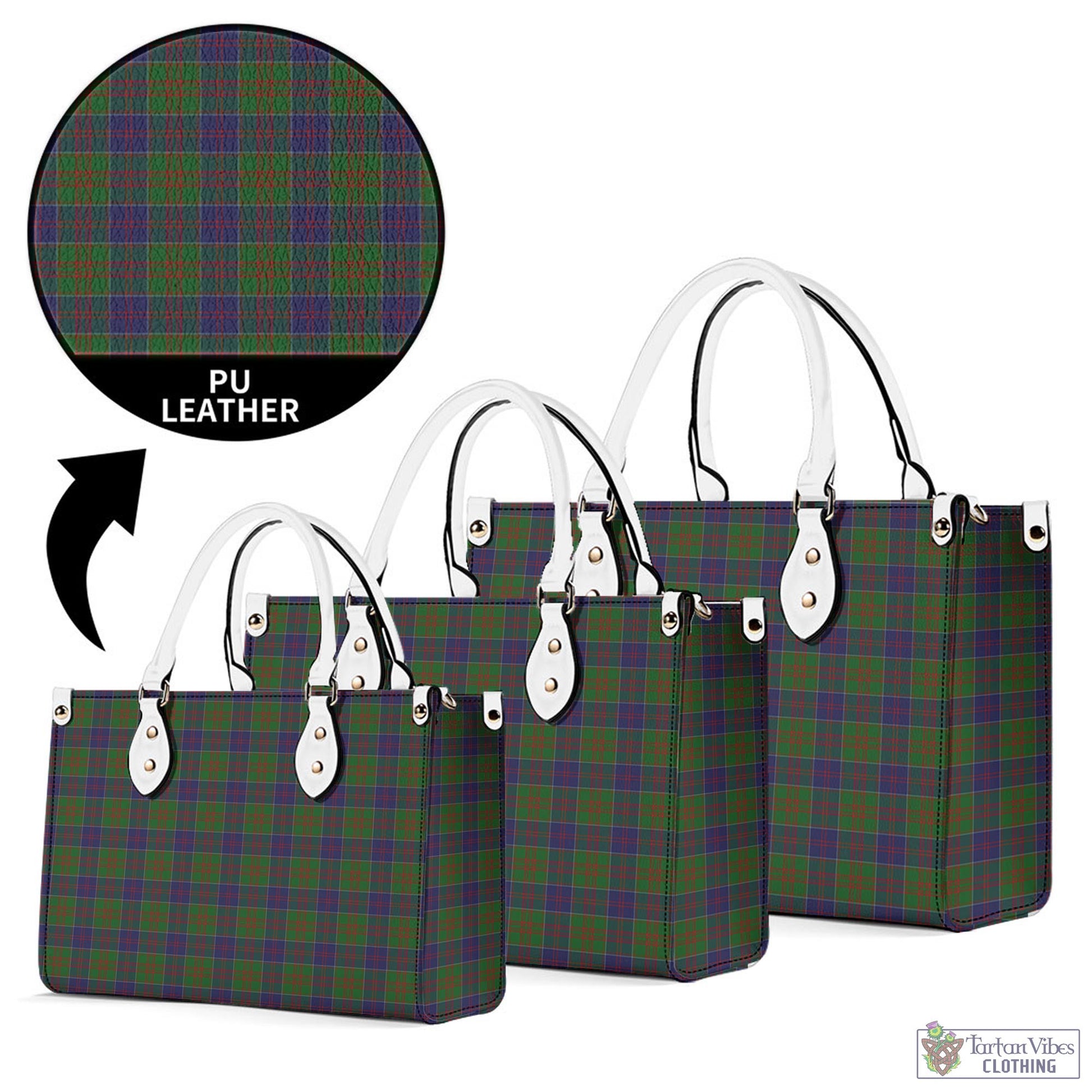 Tartan Vibes Clothing Stewart of Appin Hunting Tartan Luxury Leather Handbags