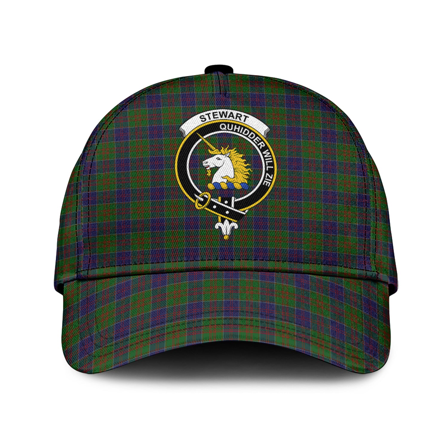 Stewart of Appin Hunting Tartan Classic Cap with Family Crest Classic Cap Universal Fit - Tartan Vibes Clothing