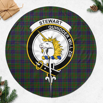 Stewart of Appin Hunting Tartan Christmas Tree Skirt with Family Crest