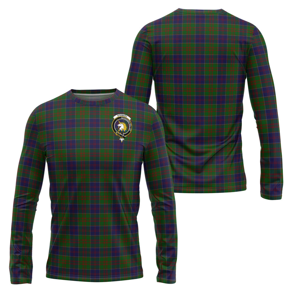 stewart-of-appin-hunting-tartan-long-sleeve-t-shirt-with-family-crest