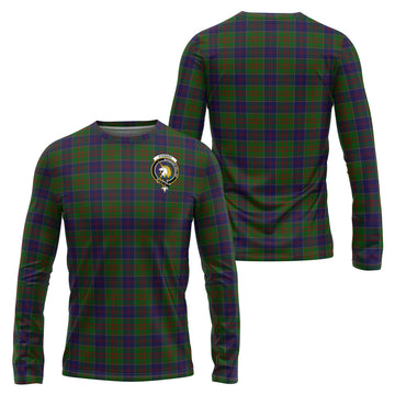 Stewart of Appin Hunting Tartan Long Sleeve T-Shirt with Family Crest