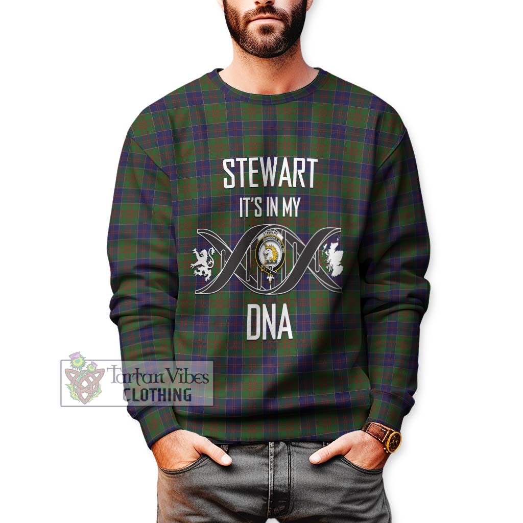 Tartan Vibes Clothing Stewart of Appin Hunting Tartan Sweatshirt with Family Crest DNA In Me Style