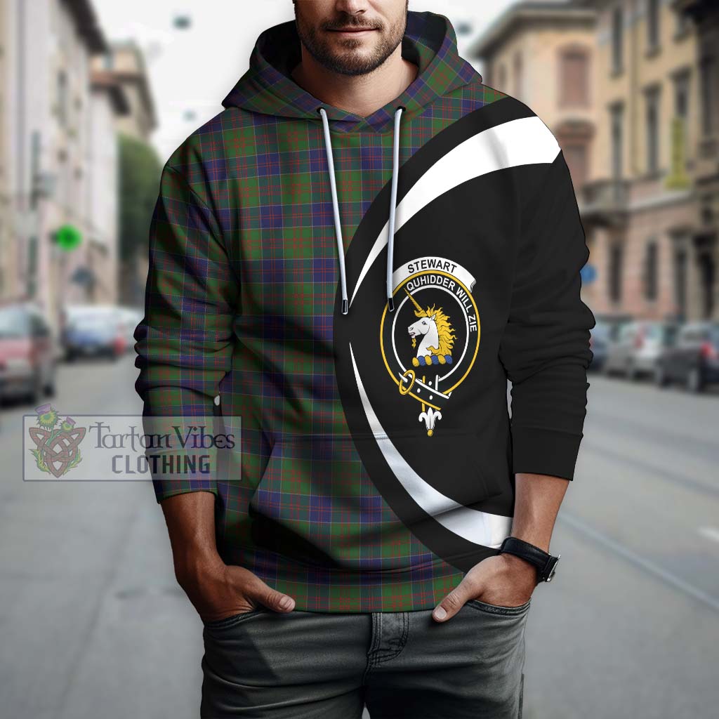 Stewart of Appin Hunting Tartan Hoodie with Family Crest Circle Style Zip Hoodie - Tartan Vibes Clothing