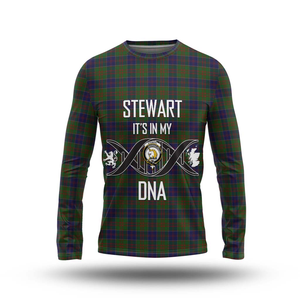 Tartan Vibes Clothing Stewart of Appin Hunting Tartan Long Sleeve T-Shirt with Family Crest DNA In Me Style