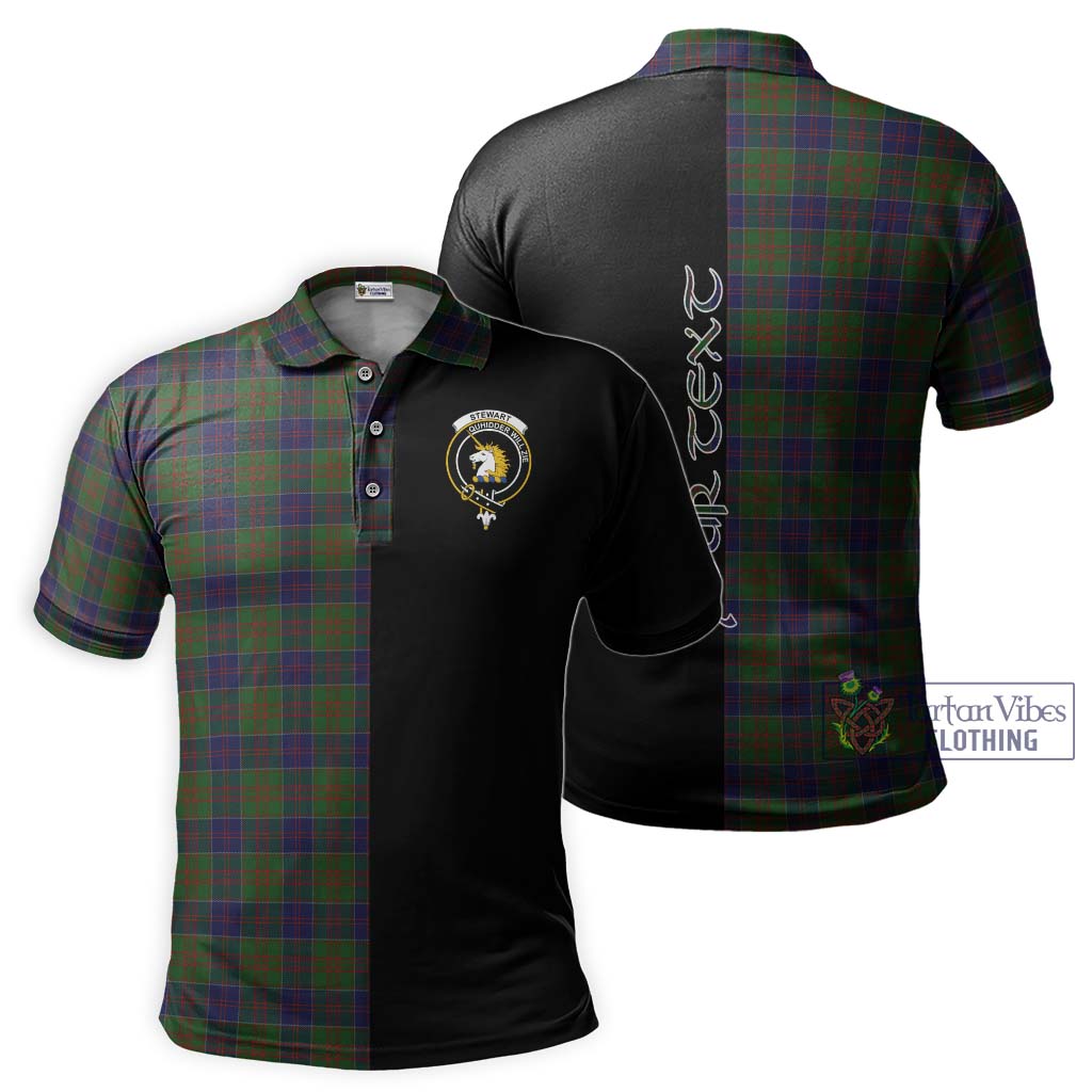 Tartan Vibes Clothing Stewart of Appin Hunting Tartan Polo Shirt with Family Crest and Half Of Me Style