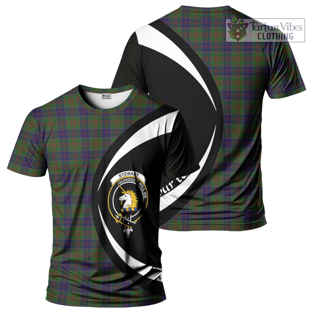 Tartan Vibes Clothing Stewart of Appin Hunting Tartan T-Shirt with Family Crest Circle Style