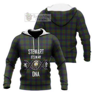 Stewart of Appin Hunting Tartan Knitted Hoodie with Family Crest DNA In Me Style