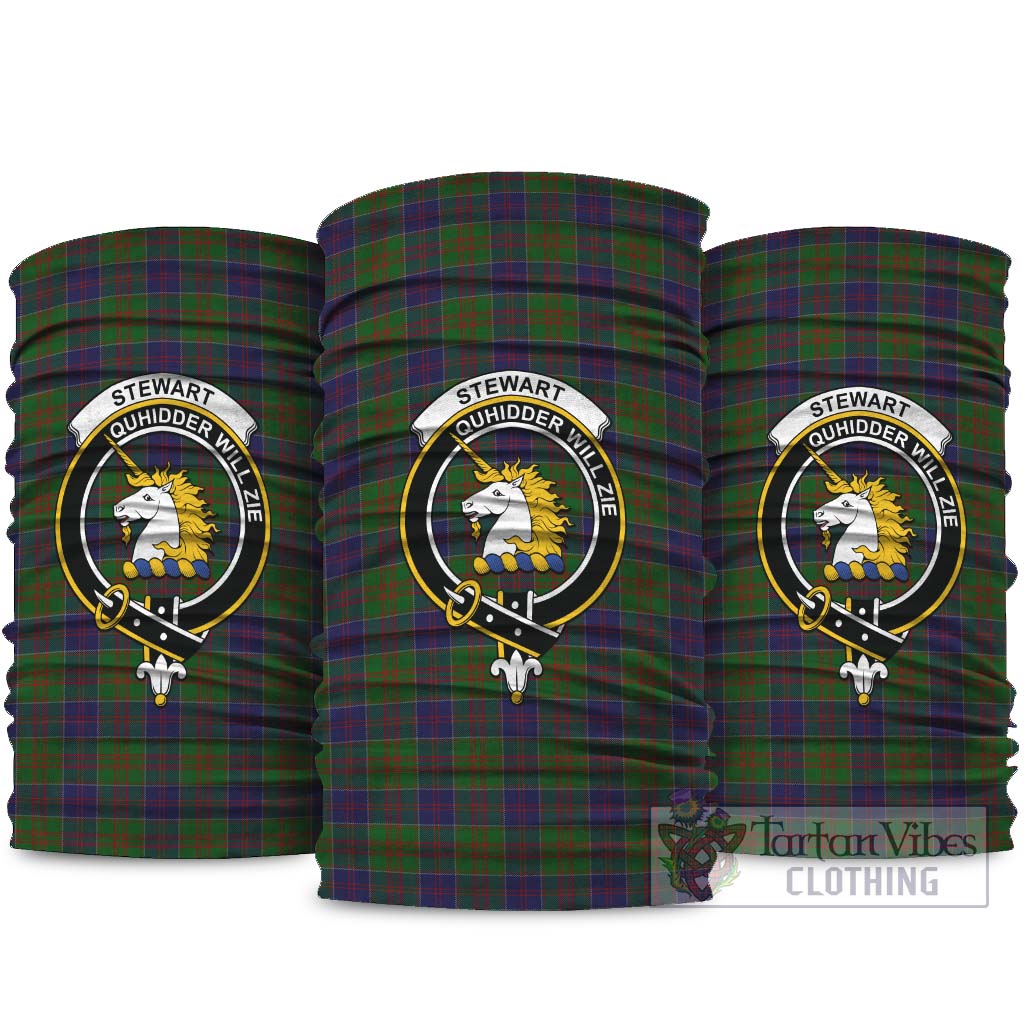 Stewart of Appin Hunting Tartan Neck Gaiters, Tartan Bandanas, Tartan Head Band with Family Crest