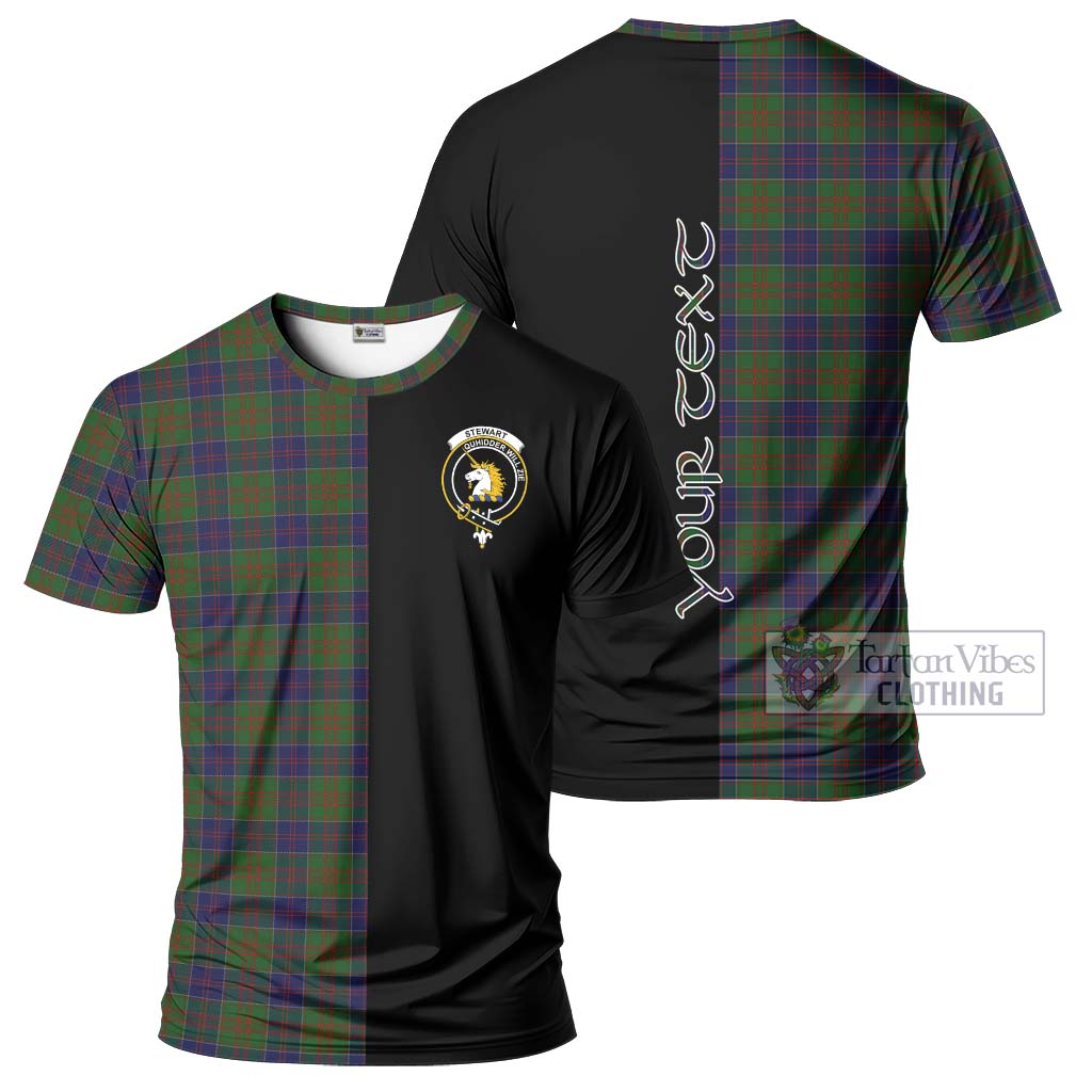 Tartan Vibes Clothing Stewart of Appin Hunting Tartan T-Shirt with Family Crest and Half Of Me Style