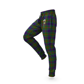 Stewart of Appin Hunting Tartan Joggers Pants with Family Crest