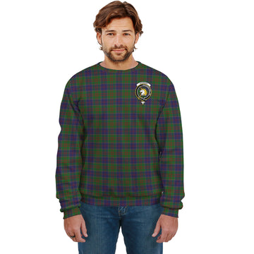Stewart of Appin Hunting Tartan Sweatshirt with Family Crest