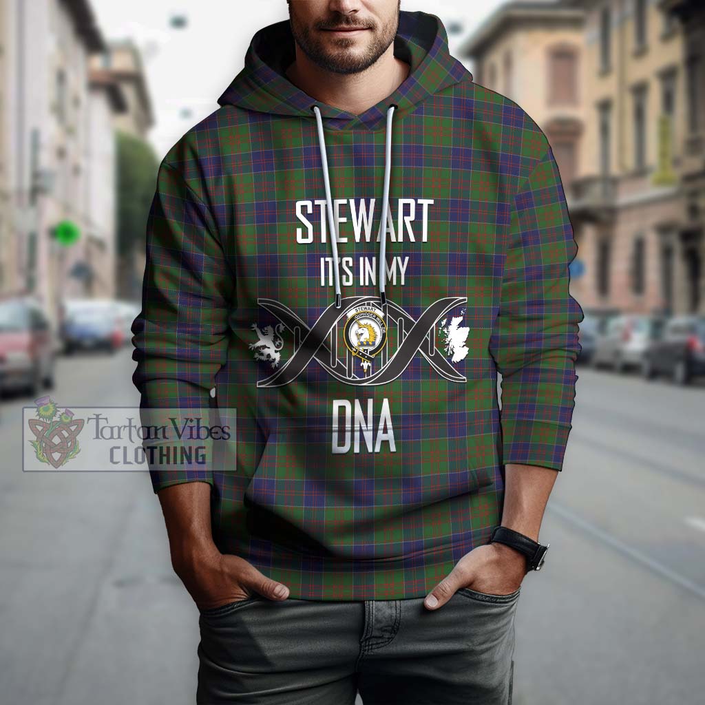 Tartan Vibes Clothing Stewart of Appin Hunting Tartan Hoodie with Family Crest DNA In Me Style