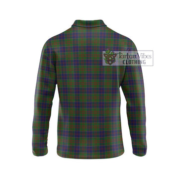 Stewart of Appin Hunting Tartan Long Sleeve Polo Shirt with Family Crest DNA In Me Style