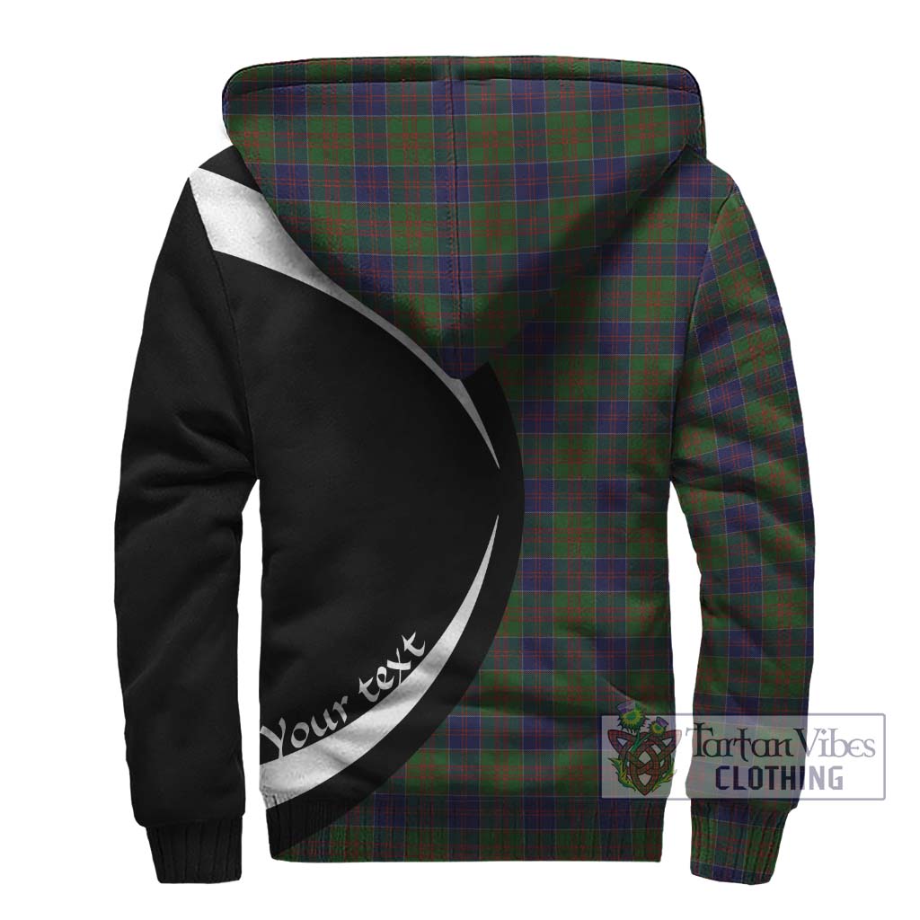 Stewart of Appin Hunting Tartan Sherpa Hoodie with Family Crest Circle Style - Tartan Vibes Clothing